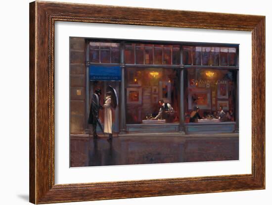 Fifth Avenue Cafe 1-Brent Lynch-Framed Art Print