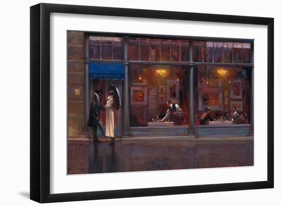 Fifth Avenue Cafe 1-Brent Lynch-Framed Art Print