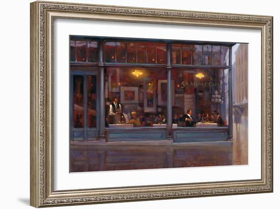 Fifth Avenue Cafe 2-Brent Lynch-Framed Art Print