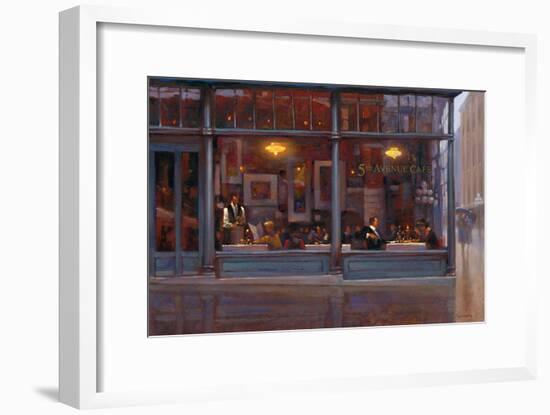 Fifth Avenue Cafe 2-Brent Lynch-Framed Art Print