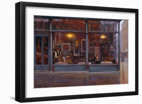 Fifth Avenue Cafe 2-Brent Lynch-Framed Art Print