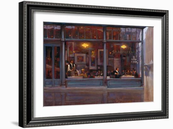 Fifth Avenue Cafe 2-Brent Lynch-Framed Art Print