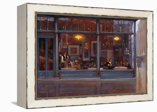 Fifth Avenue Cafe 2-Brent Lynch-Framed Stretched Canvas