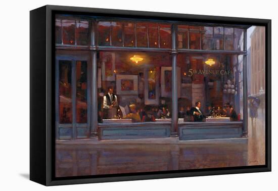 Fifth Avenue Cafe 2-Brent Lynch-Framed Stretched Canvas