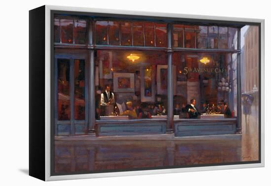 Fifth Avenue Cafe 2-Brent Lynch-Framed Stretched Canvas