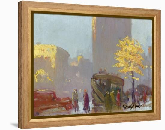 Fifth Avenue, New York. Um 1920-George Benjamin Luks-Framed Premier Image Canvas