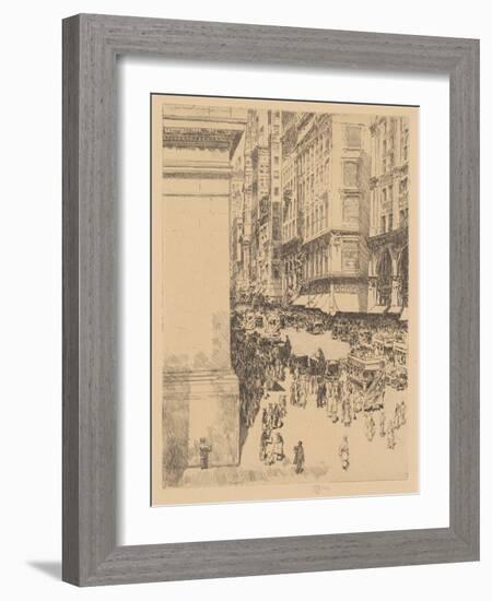 Fifth Avenue, Noon, 1916-Childe Hassam-Framed Giclee Print