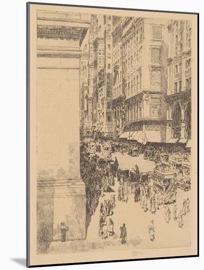 Fifth Avenue, Noon, 1916-Childe Hassam-Mounted Giclee Print