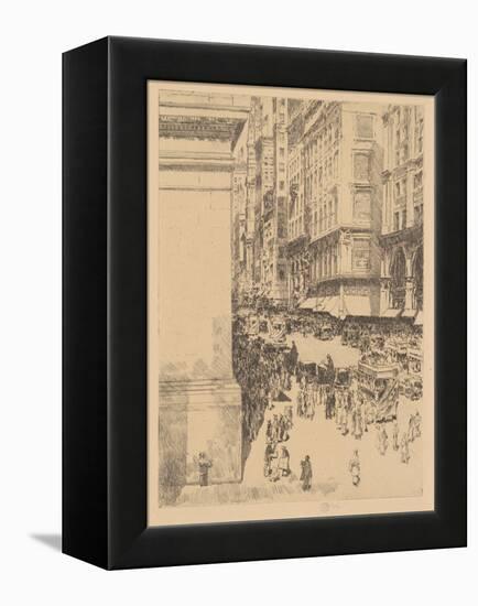 Fifth Avenue, Noon, 1916-Childe Hassam-Framed Premier Image Canvas