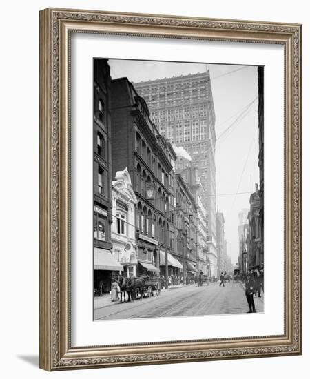 Fifth Avenue, Pittsburg, Pa.-null-Framed Photo