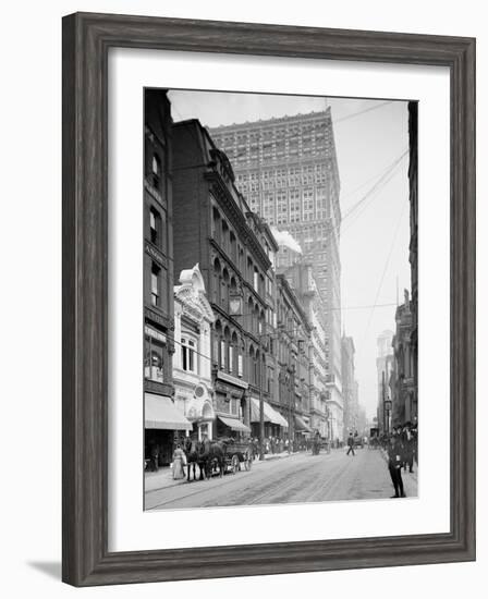 Fifth Avenue, Pittsburg, Pa.-null-Framed Photo