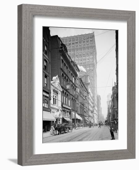 Fifth Avenue, Pittsburg, Pa.-null-Framed Photo