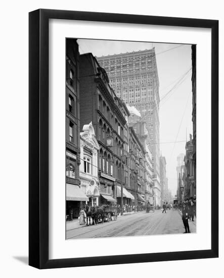 Fifth Avenue, Pittsburg, Pa.-null-Framed Photo