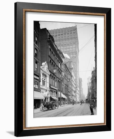 Fifth Avenue, Pittsburg, Pa.-null-Framed Photo