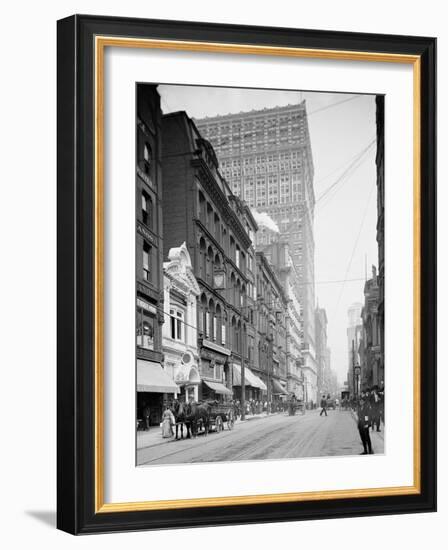 Fifth Avenue, Pittsburg, Pa.-null-Framed Photo