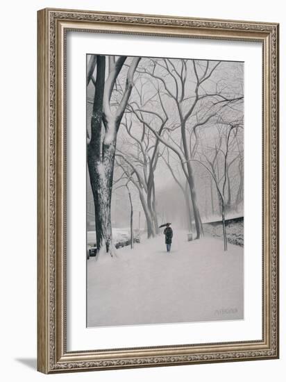 Fifth Avenue Snow, 2013-Max Ferguson-Framed Giclee Print