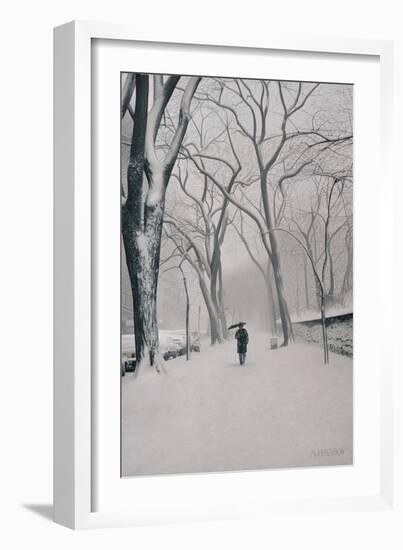 Fifth Avenue Snow, 2013-Max Ferguson-Framed Giclee Print