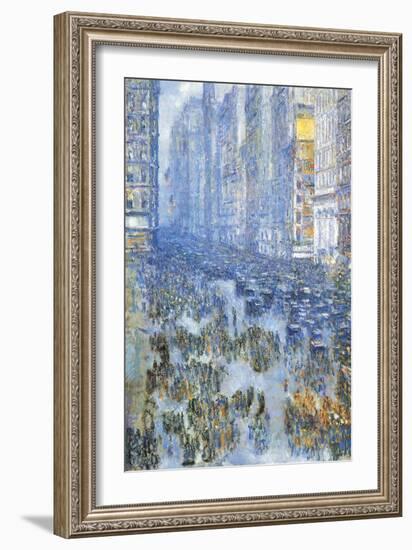 Fifth Avenue-Childe Hassam-Framed Art Print