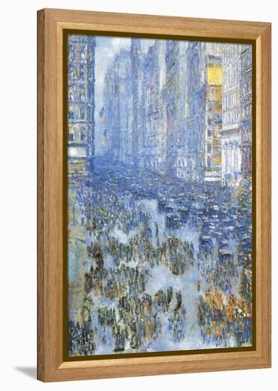 Fifth Avenue-Childe Hassam-Framed Stretched Canvas