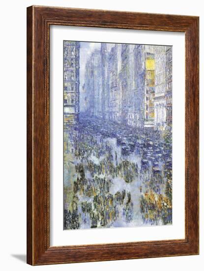 Fifth Avenue-Childe Hassam-Framed Art Print