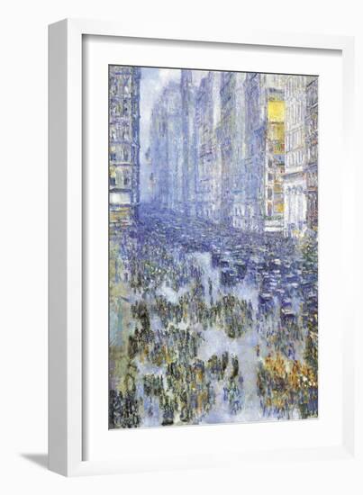 Fifth Avenue-Childe Hassam-Framed Art Print