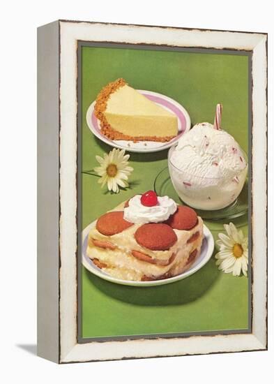 Fifties Desserts-null-Framed Stretched Canvas