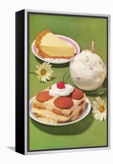 Fifties Desserts-null-Framed Stretched Canvas