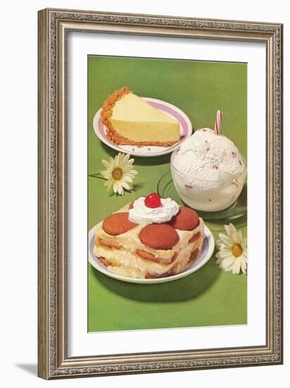 Fifties Desserts-null-Framed Art Print