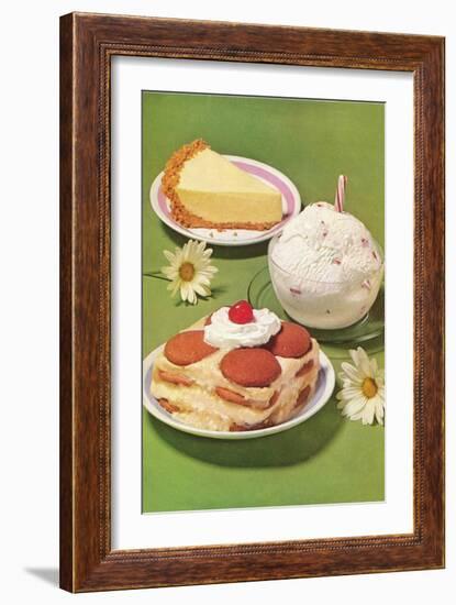 Fifties Desserts-null-Framed Art Print