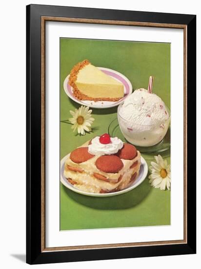 Fifties Desserts-null-Framed Art Print