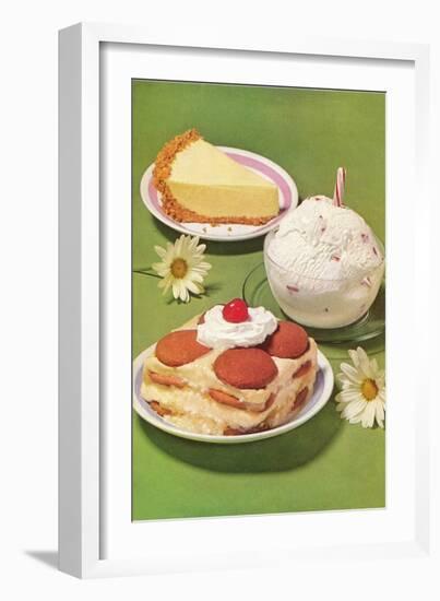 Fifties Desserts-null-Framed Art Print