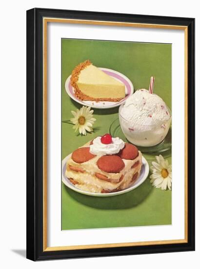 Fifties Desserts-null-Framed Art Print