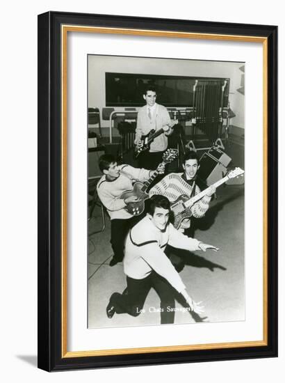 Fifties French Rock'N' Roll Band-null-Framed Art Print