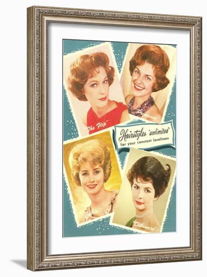 Fifties Hairstyles-null-Framed Art Print
