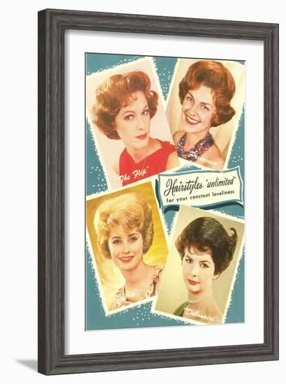 Fifties Hairstyles-null-Framed Art Print