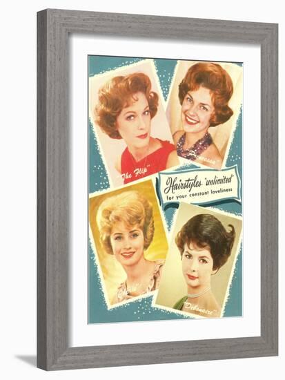 Fifties Hairstyles-null-Framed Art Print