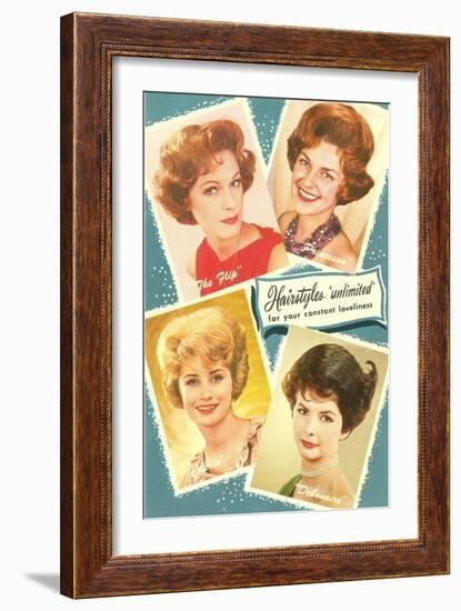 Fifties Hairstyles-null-Framed Art Print