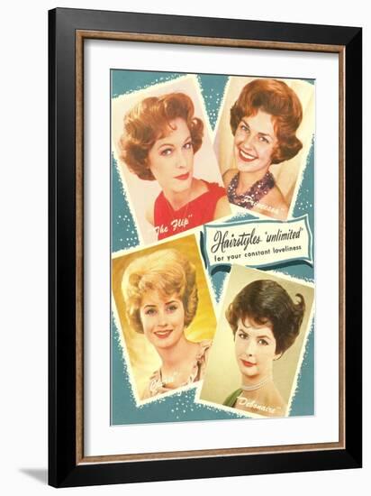 Fifties Hairstyles-null-Framed Art Print