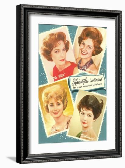 Fifties Hairstyles-null-Framed Art Print