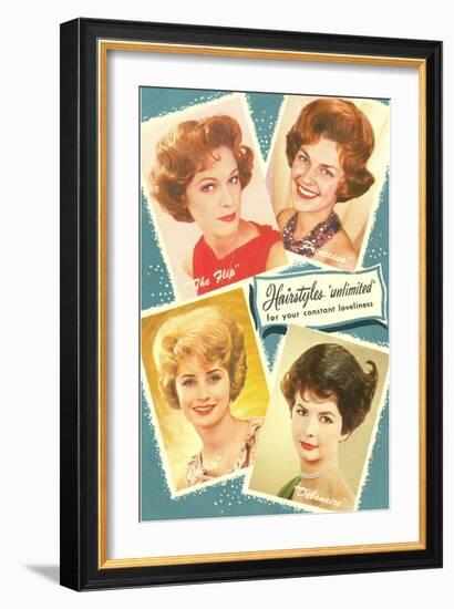 Fifties Hairstyles-null-Framed Art Print