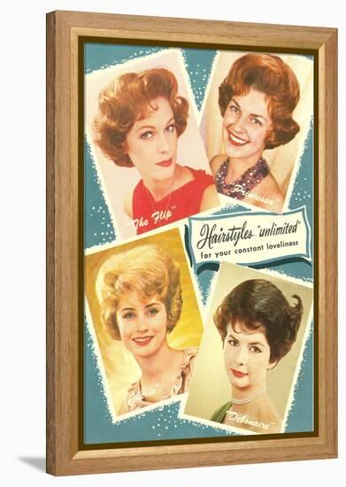 Fifties Hairstyles-null-Framed Stretched Canvas