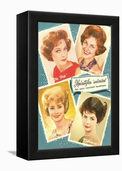 Fifties Hairstyles-null-Framed Stretched Canvas