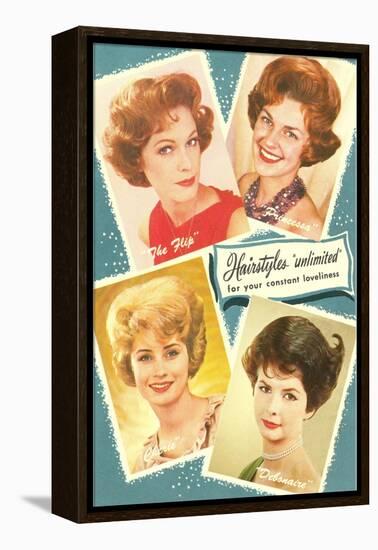 Fifties Hairstyles-null-Framed Stretched Canvas