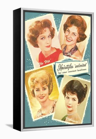 Fifties Hairstyles-null-Framed Stretched Canvas