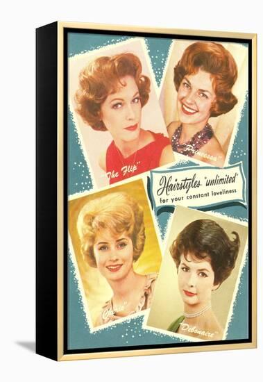 Fifties Hairstyles-null-Framed Stretched Canvas