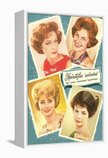 Fifties Hairstyles-null-Framed Stretched Canvas