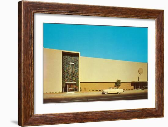 Fifties Mega-Church-null-Framed Art Print