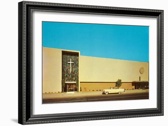 Fifties Mega-Church-null-Framed Art Print