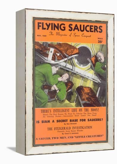 Fifties UFO Magazine Cover-null-Framed Stretched Canvas