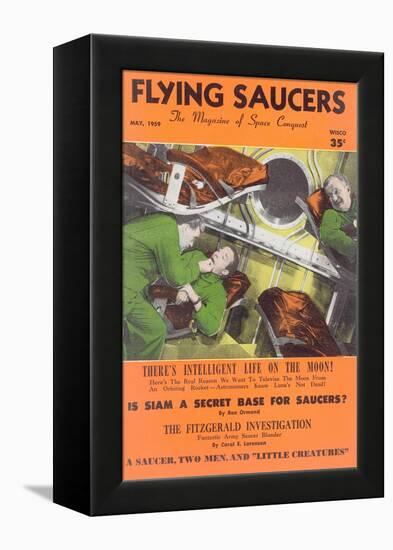 Fifties UFO Magazine Cover-null-Framed Stretched Canvas